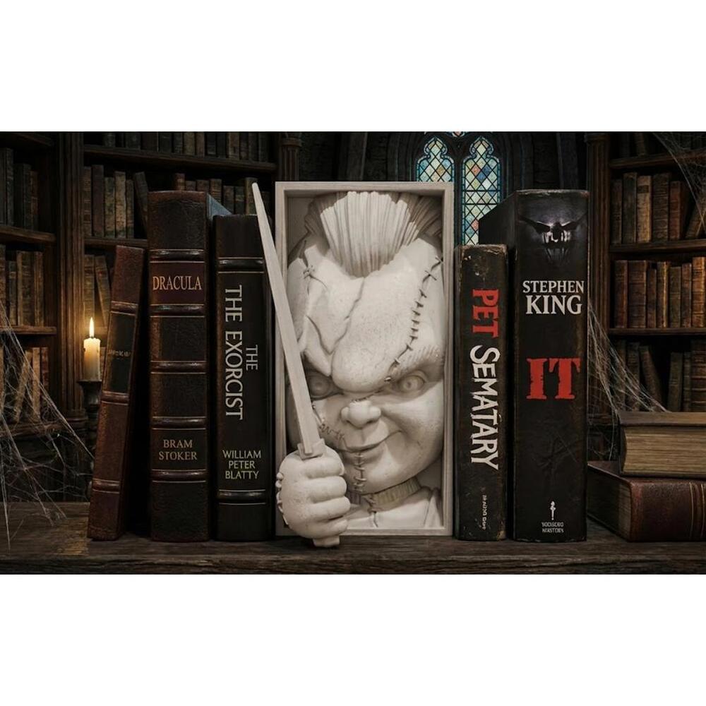 Chucky Horror Book Nook - Child's Play Inspired Slashing Bookshelf Insert